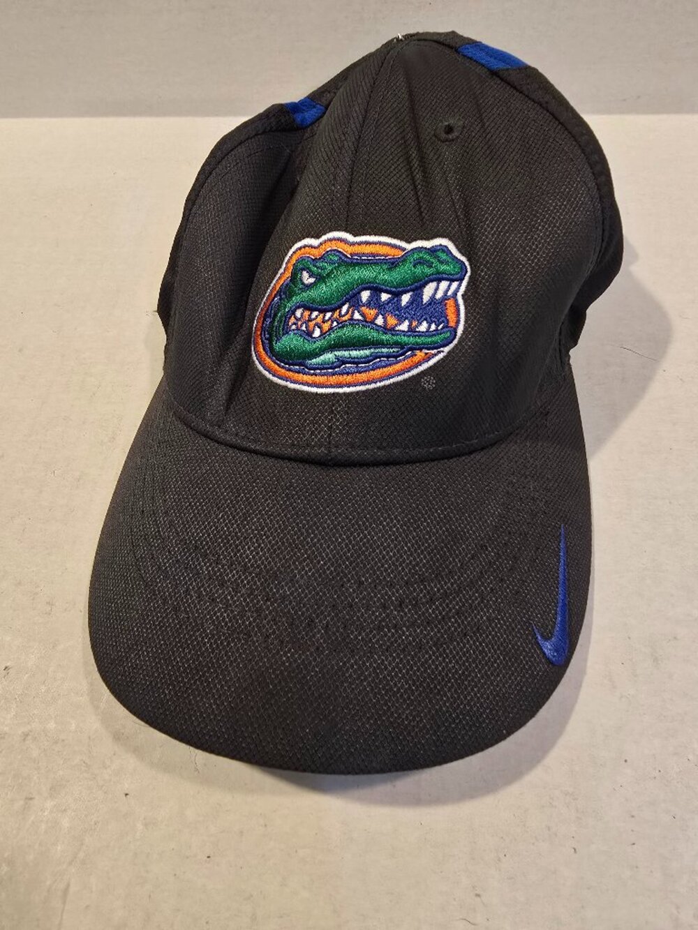 Nike Gators Baseball Hat Gray Blue Embroidered Logo Dri Fit Adjustable Legacy91